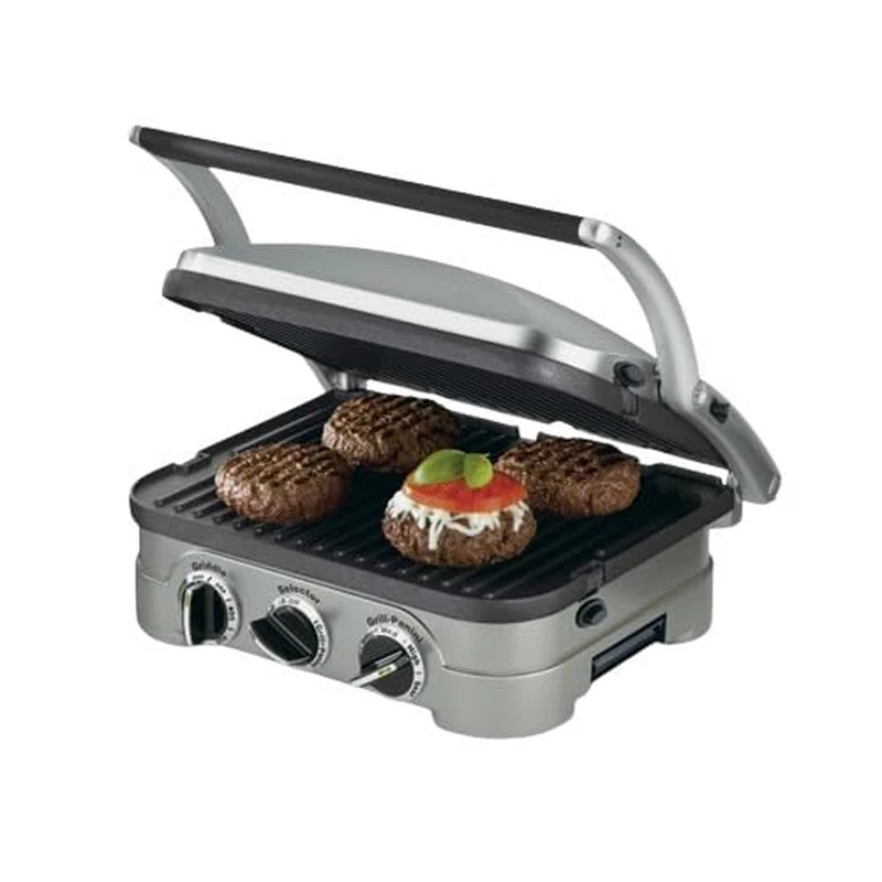 5-IN-1 Stainless Steel Griddler, Panini Press, Sandwich Maker & More, GR-4NNAS