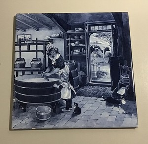 Making Cheese Decorative Ceramic Trivet By Royal Mosa Schwabap Holland