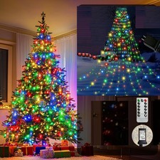 Christmas Tree Waterfall Lights 280LED RGB Color Changing for Indoor Outdoor