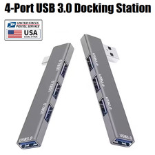 4-Port USB 3.0 Docking Station Plug-in USB Type-C Splitter Laptop Extender Hub