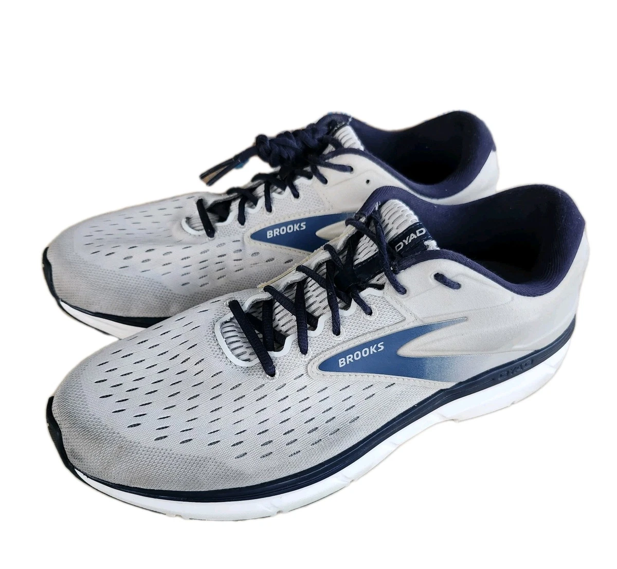Brooks Dyad 11 Mens Running Shoes‎ 8D White Navy Lightweight Trail LIGHTLY USED Brooks MEN main image 4