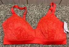 Auden Orange Lightly Lined Wirefree Bra. Size: 36DD.