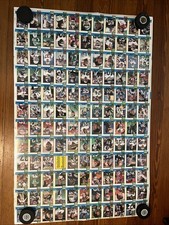1990 TOPPS FOOTBALL UNCUT SHEET MARINO, ELWAY, SIMMS, SANDERS, WHITE & KELLY