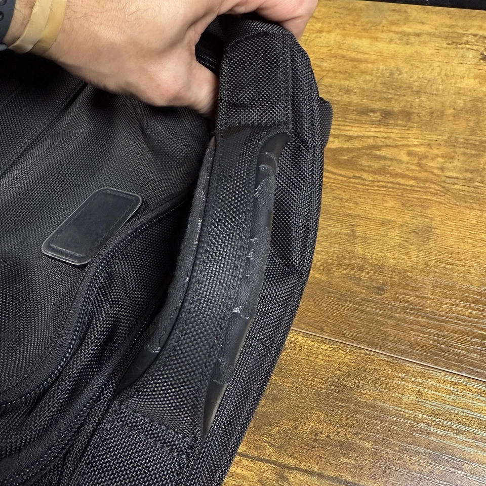 Tumi Black Ballistic Nylon Laptop Backpack Business Travel Padded Straps - Image 4 of 4