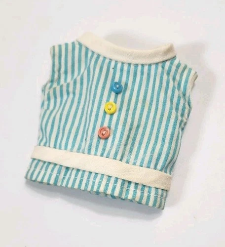 IDEAL TAMMY TOP SHIRT RACQUET CLUB #9052-2 VTG BLUE WHITE STRIPES DOLL CLOTHES