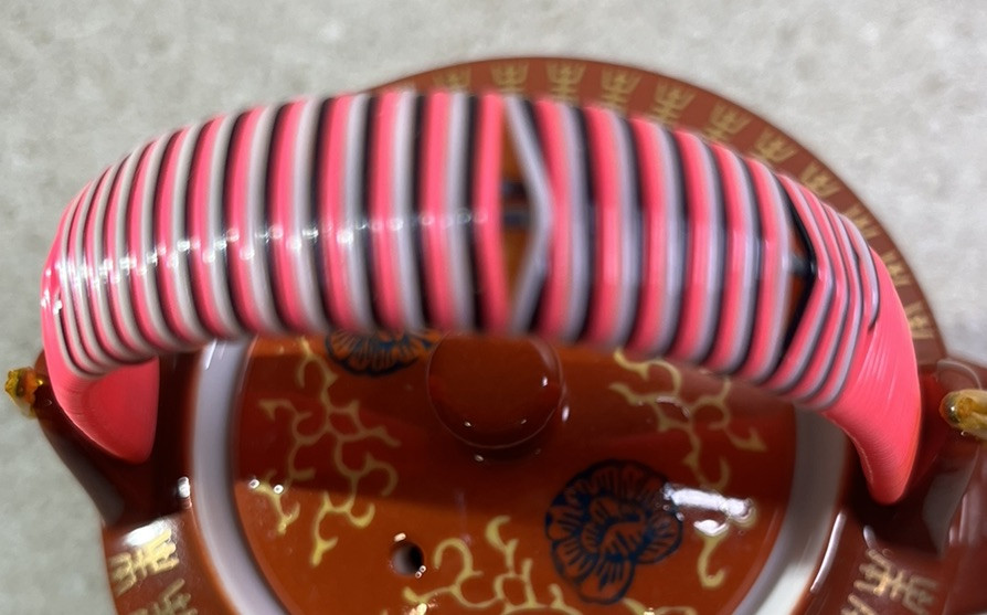 H86~ Tatung Taiwan Red Gold & White Double Happiness Teapot 2.5 Cup