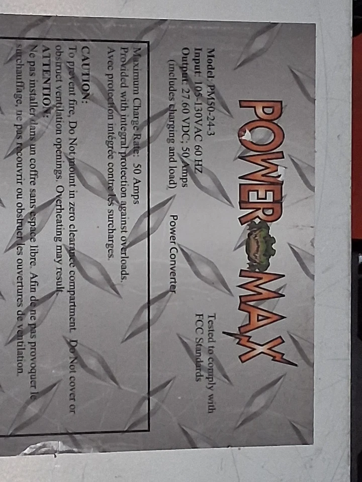 Cargador inteligente automático PowerMax 50AMP 24V convertidor de potencia 3 etapas Foto 3 de 4