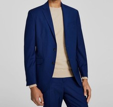 Kenneth Cole Reaction Men's Blue Solid Slim Techni-Cole Jacket Suit Size 46L