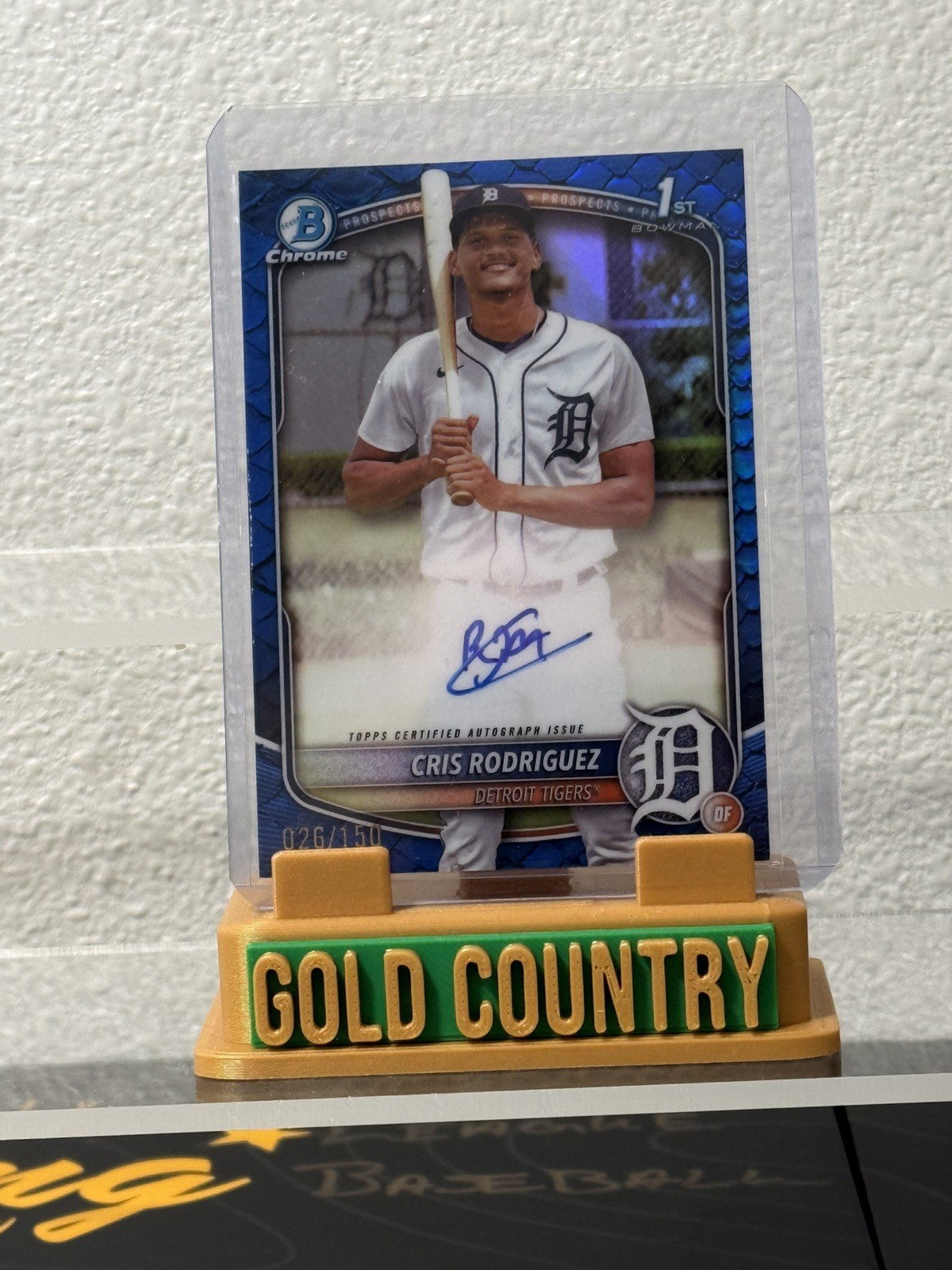 2025 Bowman Chrome Cris Rodriguez Auto Blue Reptile 1st Prospect #26/150