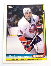 1991-92 Topps Hockey Scoring Leaders Pat LaFontaine #12  New York Islanders HOF