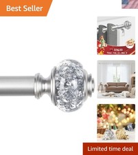 Curtain Rod 32 to 58 Inches 2.6-4.8ft, 7/8 inch Telescoping Splicing Curtain ...