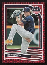 2024 Panini Stars & Stripes USA Baseball Zion Theophilus Red #/199 #118 Card