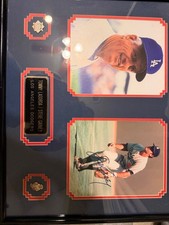 Tommy Lasorda & Steve Garvey Dual Signed Dodgers Photo Framed Display w/ COA.