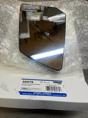 Dorman 56075 Plastic Backed Door Mirror Glass fits Chevrolet and GMC models