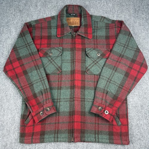 Vintage Woodsman ATA All-Terrain Apparel Plaid Wool Zip Up Chore Field Jacket M
