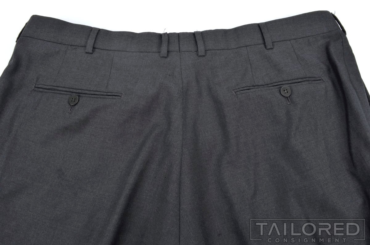 ISAIA Current Solid Gray 100% Wool Jacket Pants S… - image 10