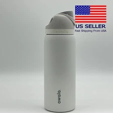 Owala FreeSip 32oz Stainless Steel Water Bottle Shy Marshmellow Top Quality