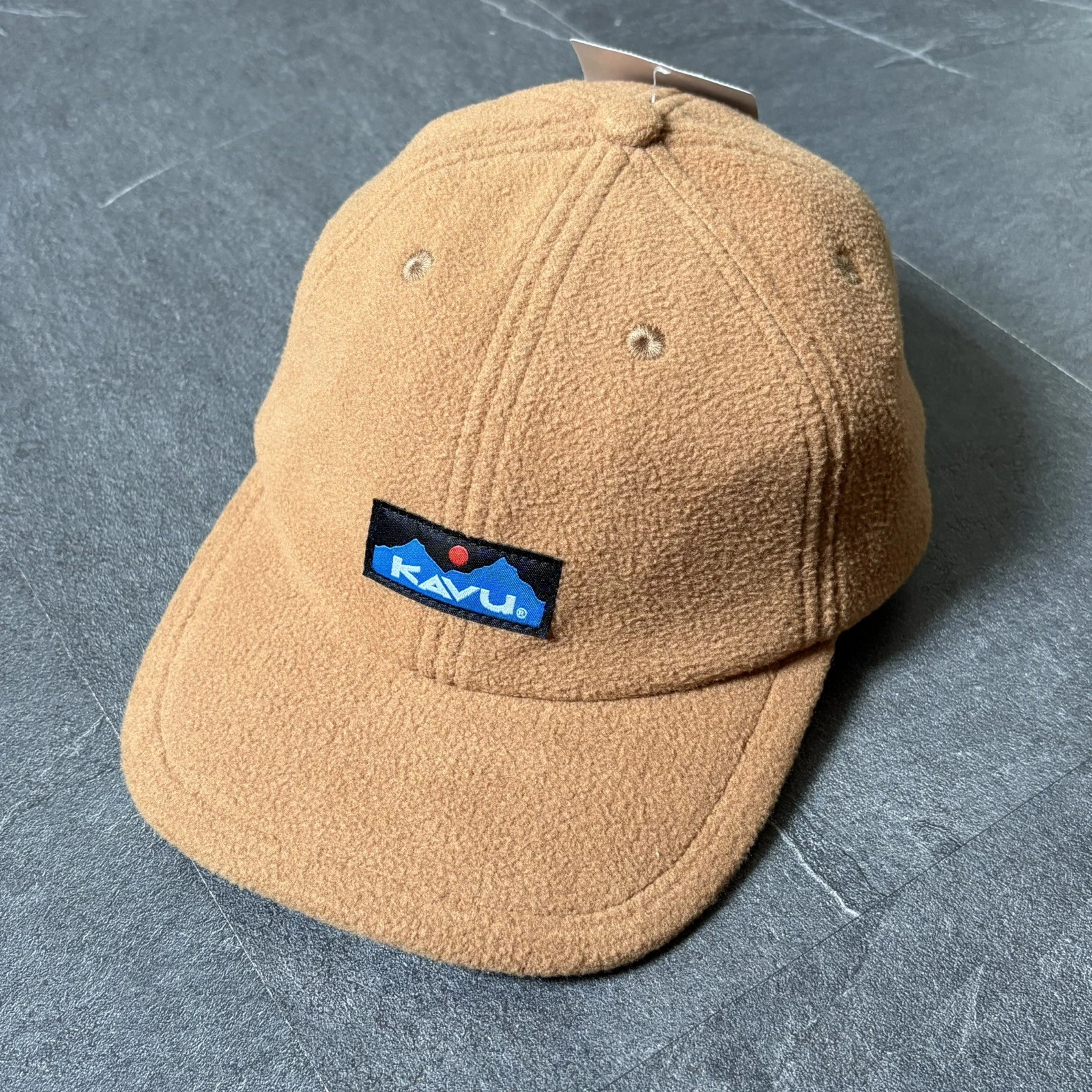 KAVU Toasty Topper Fleece Cap One Size Brown Tobacco Hiking Hat Baseball
