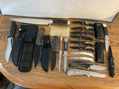HUGE FIXED BLADE AND LOCKING KNIFE LOT  NEVER USED #3