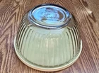 Pyrex  7402-S Amber Brown Tint Soda Lime Glass Ribbed 6 CUP Mixing Bowl With Lid