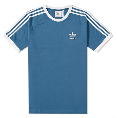 adidas originals white and blue t shirt