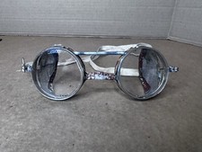 Vintage Wire Mesh Side Folding Safety Motorcycle Glasses Goggles - Modified