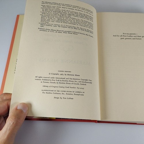 Woman In The White House Marianne Means 1963 1st Edition HCDJ Random House - Picture 9 of 14