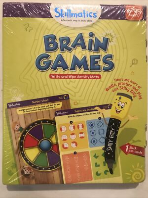 Skillmatics Brain Games Write and Wipe Activity Mats Ages 6-99 SEALED~ NEW