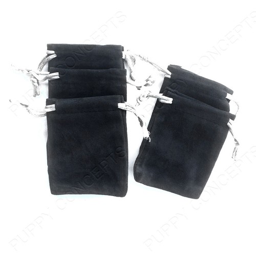 Very Dark Blue Velvet Pouch Drawstring Bags Wedding Gift Party Jewellery Packing - Picture 4 of 10