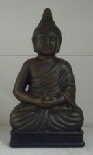 Buddha TON Figur Büste Skulptur Buddhismus Meditation braun 36cm hoch NOOR 