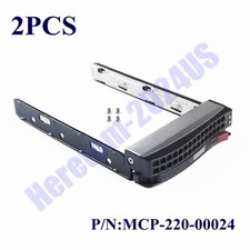 2x Supermicro MCP-220-00075-0B Gen5.5 Hot-Swap 3.5" HDD Tray caddy MCP-220-00024
