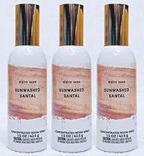 3 Bath  Body Works SUNWASHED SANTAL Room Spray Perfume Mini 1.5 oz