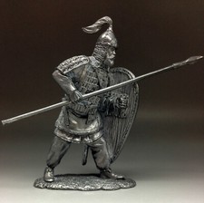 Tin toy soldiers Russian warrior 9-10 centuries 54 mm figurine metal sculpture