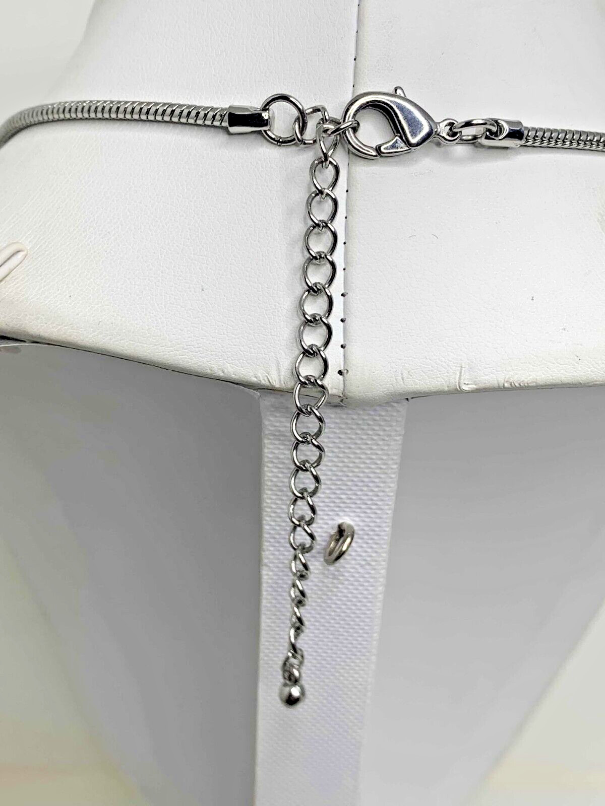 Brutalist Statement Necklace Silvertone Hammered … - image 5