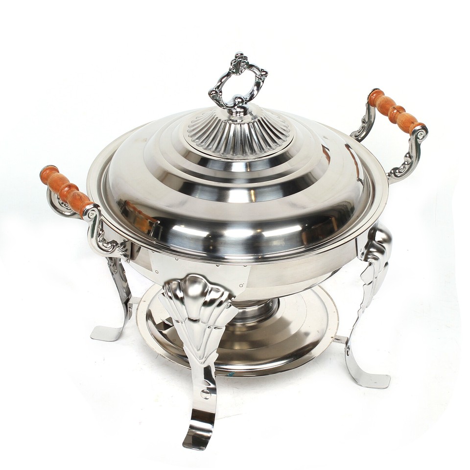 For Restaurant 4L Round Buffet Chafing Dish Catering Food Warmer