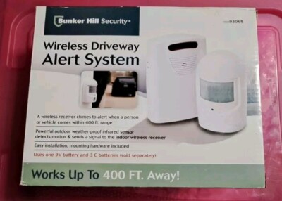 Bunker Hill Security Wireless Driveway Alert System New Range 400 Ft. Infrared 