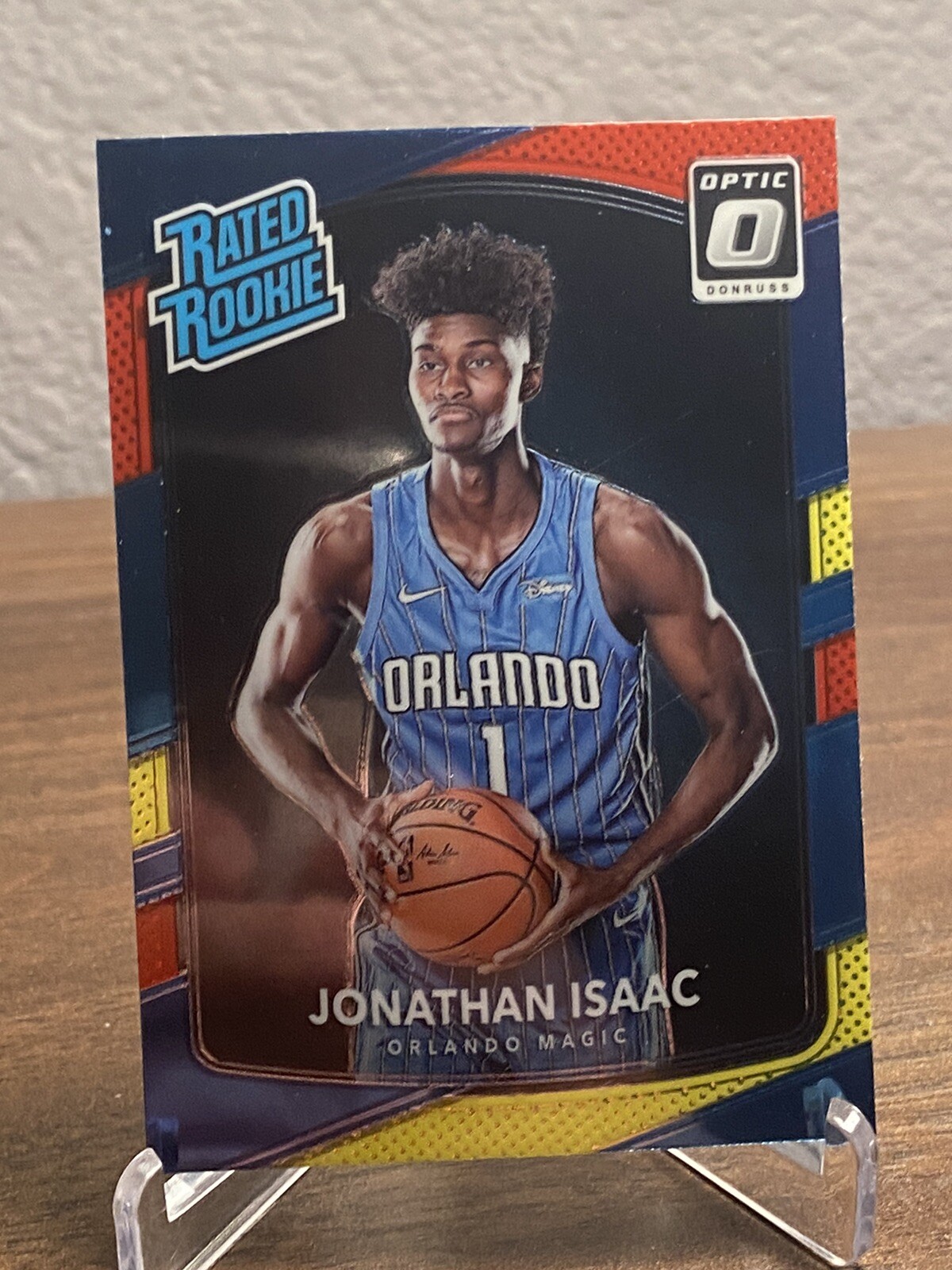 2017-18 Donruss Optic Jonathan Isaac RC Orlando Magic #195 Red Yellow