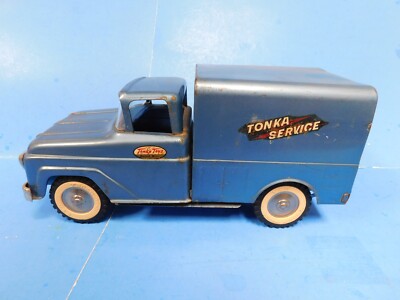 Vintage 1959 Tonka NO. 01 Service Truck Blue Pressed Steel *ST