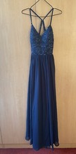 JJ’s House Dark Navy Long Prom Dress UK 8