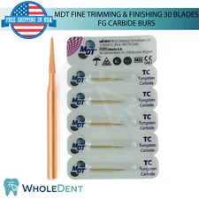 MDT Fine Trimming & Finishing 30 Blades FG Carbide Burs Dental Restoration