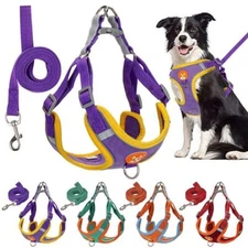 Pet Chest Harness Reflective Breathable Dog Leash Small Dog Vest Detachable US