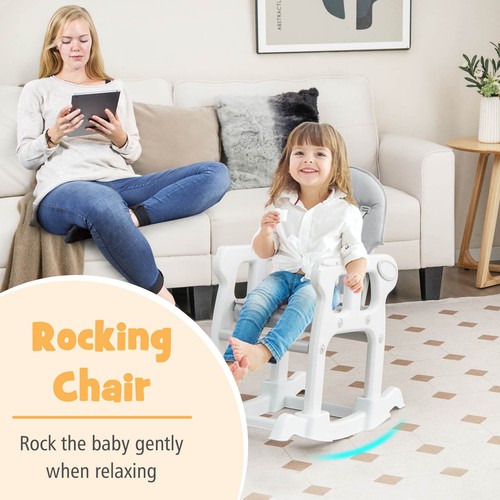 BABY JOY 3-in-1 Baby High Chair Convertible Feeding Rocking Chair Table Set - Picture 2 of 10