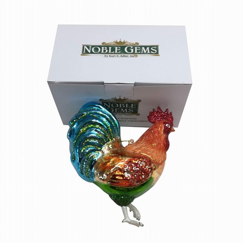 Noble Gems™ Glass Rooster Ornament - Picture 6 of 7