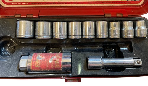 Vintage Bernz-O-Matic 13 Piece Metric Ratchet Socket Set 3/8" Square Drive SM38A - Picture 2 of 5