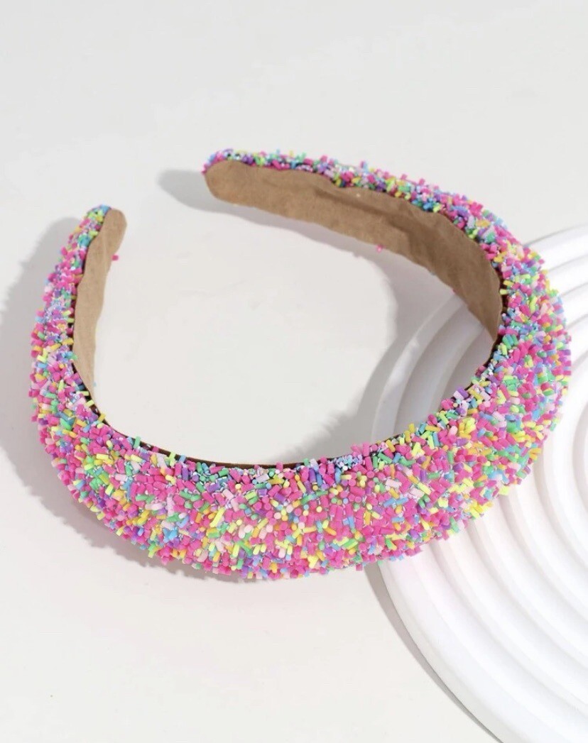 Sprinkles Headband, Confetti Headband, Pink Sprinkle Headband eBay