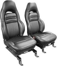 Chevy Corvette C5 Sports Real Leather Seat Covers In Black Color 1997-2004 Chevy Corvette C5 Sports Real Leather Seat Covers In Black Color 1997-2004