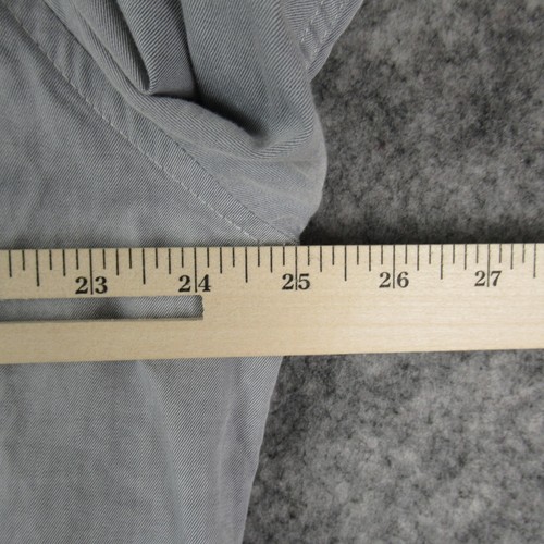 Five Four Shirt Mens 2XL XXL Gray Solid Long Sleeve Button Up Cotton Casual - Picture 12 of 14