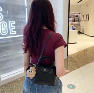 ショルダーバッグ・ポシェット Longchamp Paris Le Pliage Leather Shoulder Bag 19208565_42226882_600.jpg