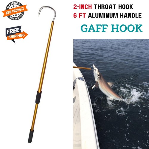Saltwater Fishing Gaff Hook Aluminum Lightweight for Docking Boat Spear