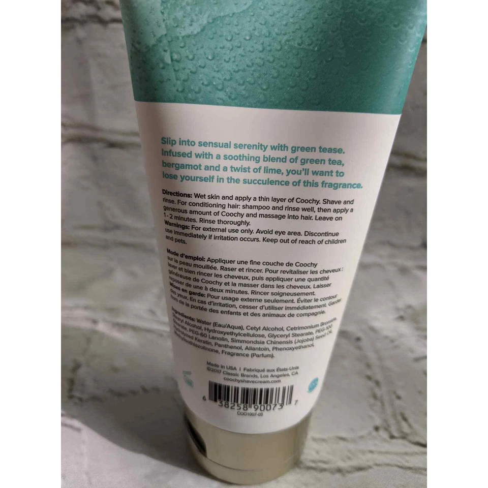 Creme de barbear COOCHY 3,4 oz verde provocação NOVO - Imagem 3 de 3